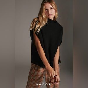 Anthropologie Enza oversized ribbed cashmere vest